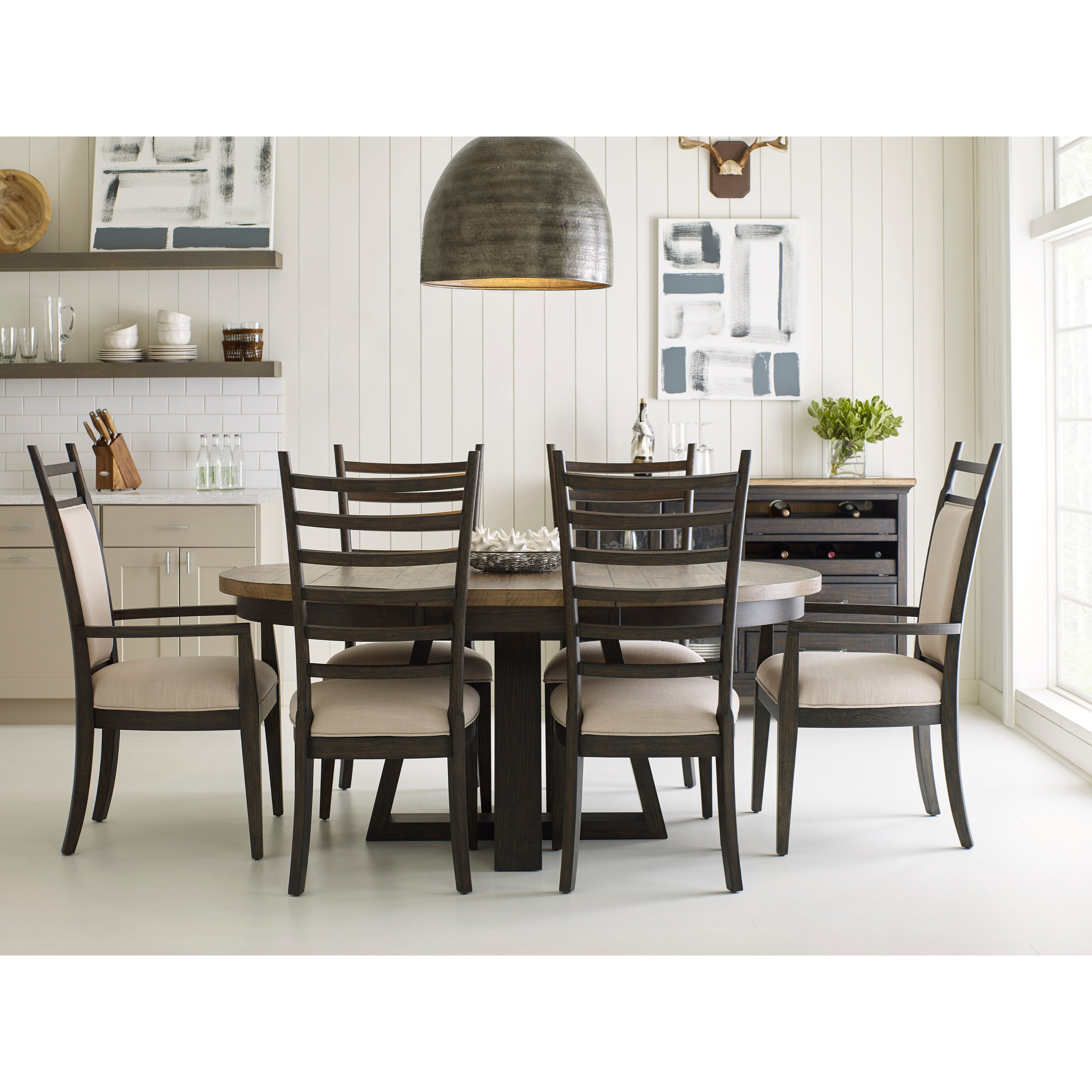 Kincaid Furniture Plank Road 706701125 Button Solid Wood Dining Table ...